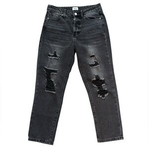 Simple Society distressed mom crop jeans size 27